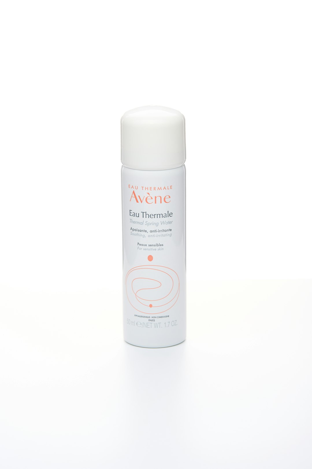 French skincare products on a vanity